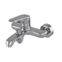 Ermetiq kád és zuhanycsaptelep tömlővel, csapteleppel és tartóval KRÓM bevonattal (ER-A201)