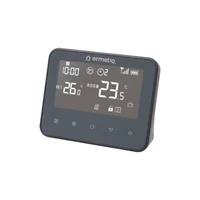 Termosztát, Programozható, vezeték nélküli, RF, 868 MHz, LCD kijelző, kompatibilis az átjáróval és a vezérlőegységgel Ermetiq TA-HR02,  (TA-WT20)