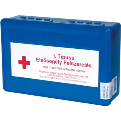 Mentőláda (I) 30 fő-ig kék műanyag dobozban (993E)