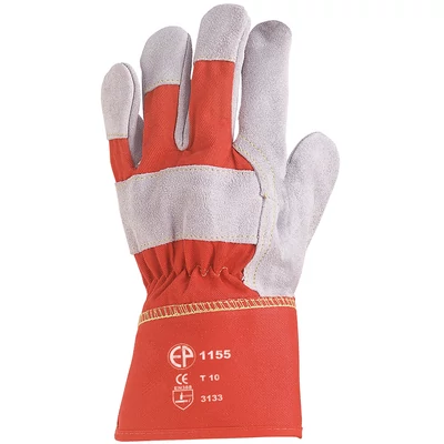 Kiváló szürke marhahasíték kesztyű 12-es méret