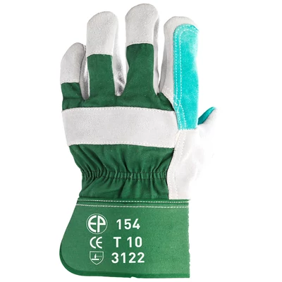 Marhahasíték kesztyű megerősített mutató- és hüvelykújjal valamint tenyérrel Méret: 12