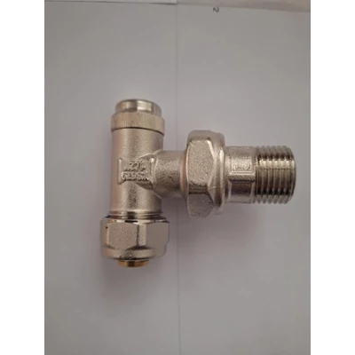 Radiátorszelep visszatérő sarok 1/2"x16 ötrétegű csőhöz, kulcsos (404308)