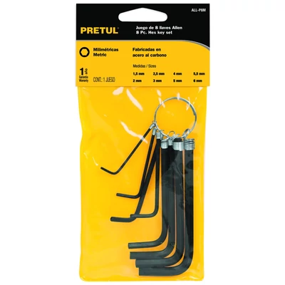 Imbuszkulcs készlet 8 db-os (ALL-P8M)