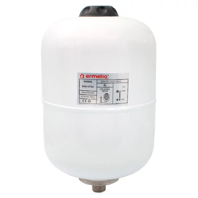 Tágulási tartály, függőleges, szaniter hideg-meveg vizes 3/4" -  8 l (BAR-VT8A)
