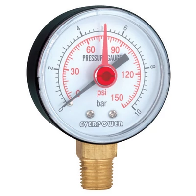 Nyomásmérő, alsó 0-10 bar 53 mm átmérő (JL-9241-10)