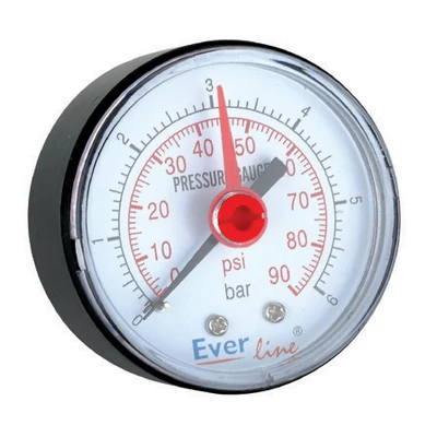 Nyomásmérő, hátsó 6 bar, 1/4" (BAR-A06L)