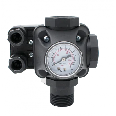 Mechanikus nyomáskapcsoló manométerrel, csatlakozások 1" (BAR-PMW114)