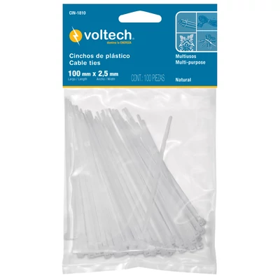 Kábelkötegelő, fehér, 100x2,5mm, 100db/cs. (CIN-1810)
