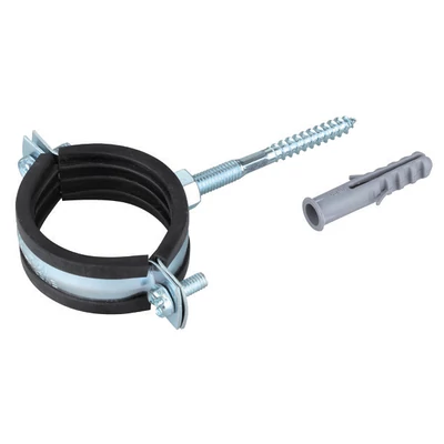 Gumi gyorskötöző + csavar és tipli 3/4", csőbilincs, (CT-FS34A)