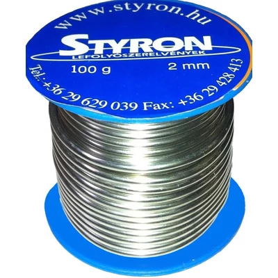 Csőszerelvény forraszó cin (forrasztó ón) 2 mm, 250 g.-os tekercs  (CIN-2)