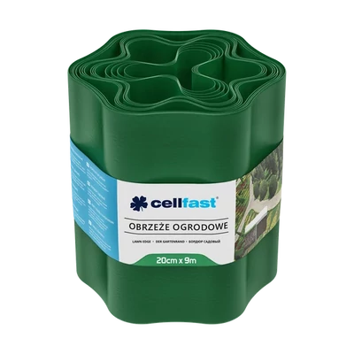 Ágyásszegély hullámos 20 cm x 9 m zöld