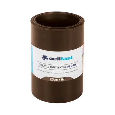 Ágyásszegély egyenes 20 cm x 9 m barna (30-213H)