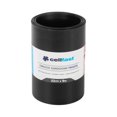 Ágyásszegély egyenes 20 cm x 9 m fekete (30-233H)