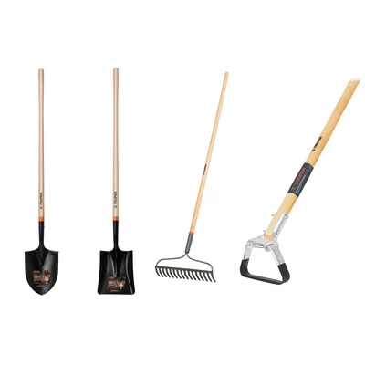 Kerti szerszám (ásó, lapát, gereblye, kapa) BŐVITETT csomag (PIR-P_PCL-P_R-16M_ACT-HOE)