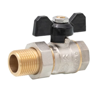 Golyóscsap pillangó karos KB 1'' Hollandis, SCW617N sárgaréz, PN40, (ER-HMF11)