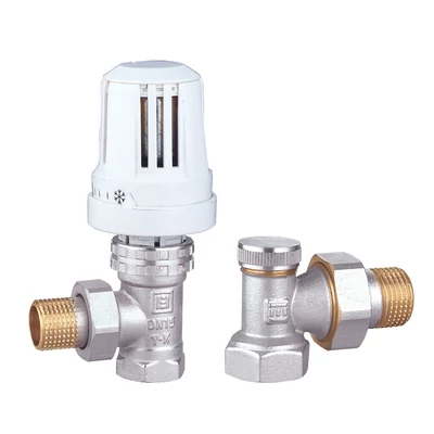 Radiátorszelep előremenő, visszatérő sarok, szett  1/2", (EVP-SRT12A)