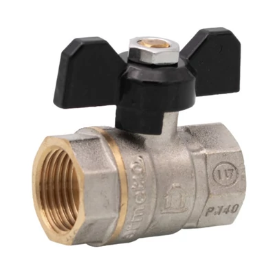 Golyóscsap pillangó karos BB  1/2'' SCW617N sárgaréz,  PN40, (ER-DFF12A)