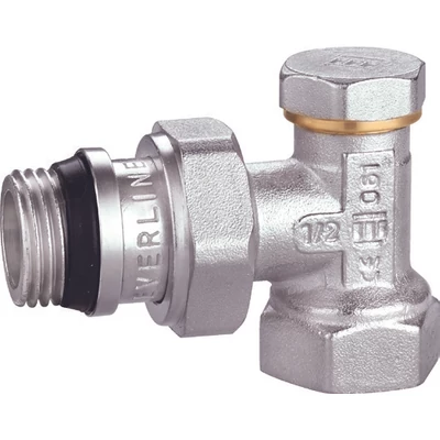 Radiátorszelep visszatérő sarok 1/2"  gumi tömítéssel (EVP-DE12MF)