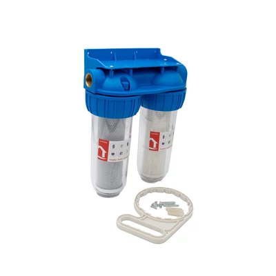 Kút vízszűrő szitával/szénnel, Dupla 2x3/4"x10" (25,4cm hosszú szűrőbetét) (EWY-2F34-10)