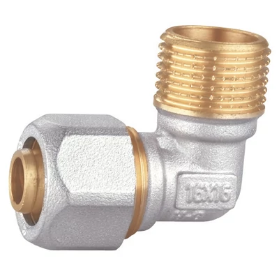 Kulcsos könyök külső menetes (KM) 16x1/2" fix (FD-C1612M)