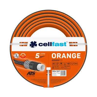 Locsolótömlő 5 rétegű ORANGE 3/4" 50 m könnyű, algásodásmentes belső (15-022)