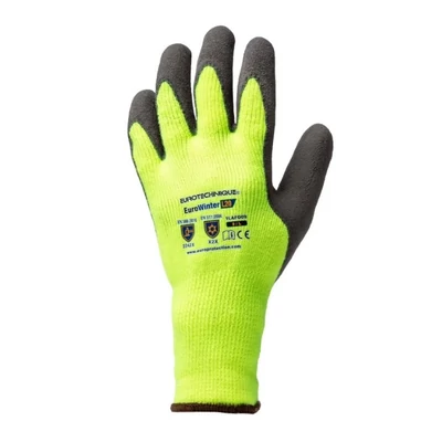 Kesztyű EUROWINTER Téli sárga latex méret:8-11
