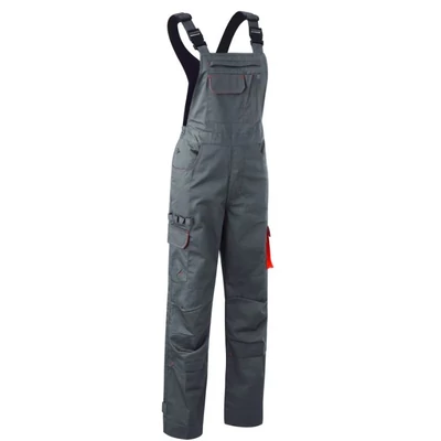 MISTI női kertésznadrág szürke/narancs S