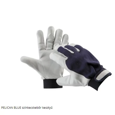 PELICAN BLUE színkecskebőr kesztyű, Méret:7-11