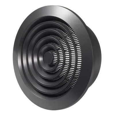 Műanyag fix mennyezeti kerek szellőzőrács, szúnyoghálóval, antracit NA100, (NGA100A)