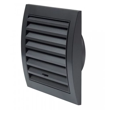 Műanyag állítható szellőzőrács, szúnyoghálóval, NA100, antracit 148x153, (ND10RA)
