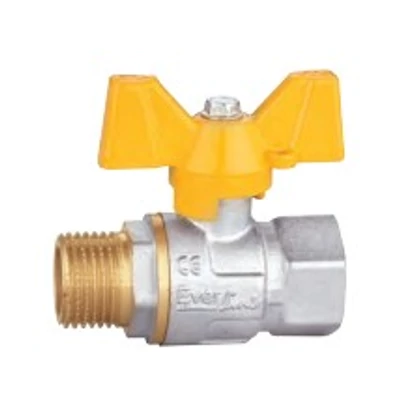 Gáz golyóscsap pillangó karos KB  1/2" fix eco, PN16 bar (RG-DMF12B)