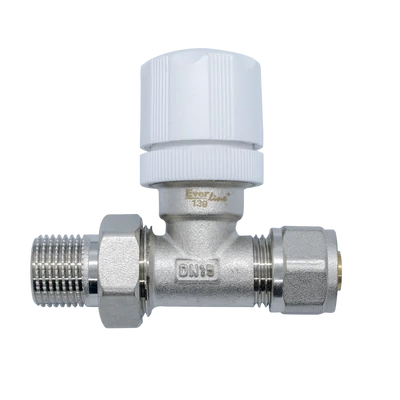 Radiátorszelep előremenő egyenes 1/2"x16-os, therm (EVP-PT1612M)