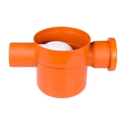 Szuezszifon II. ágú tokozott, gumigyűrűs + golyós bűzzárral (STY-502-3)