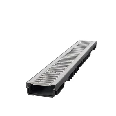 Kültéri folyóka, alacsony, hossz:1 m,, lecsavarozható horganyzott ráccsal (STY-904)