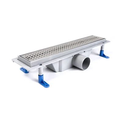 Zuhanyfolyóka egyenes, rozsdamentes ráccsal, Basic,  400 mm (STY-B-40)