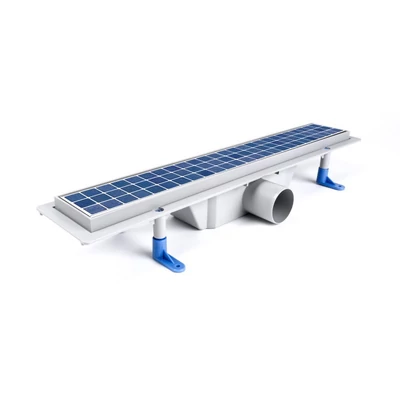 Zuhanyfolyóka egyenes, rozsdamentes ráccsal, Floor,  500 mm (STY-F-50)