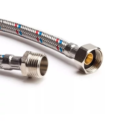 Kép 2/2 - Flexibilis bekötőcső vízhez inoxal KB 1/2"-1/2" 40 cm (ER-RD322-40)