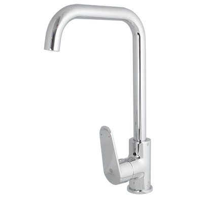 Kép 1/4 - Ermetiq 90° csöves konyhai csaptelep,  KRÓM kivitelben (ER-A209)