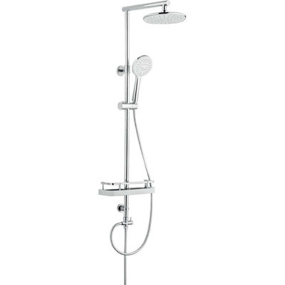 Kör alakú fix és mobil zuhanygarnitúra, polccal, zuhany csaptelep nélkül (ER-SD91)