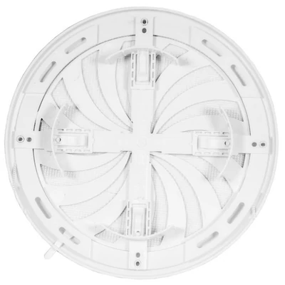 Kép 2/2 - Műanyag kerek szellőzőrács, szúnyoghálóval, fehér, állítható 80-150 mm között (ARK-07)