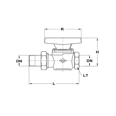 Kép 2/2 - Golyóscsap pillangó karos KB  3/4'' sárgaréz (MOFÉM/TEKA)(113-0026-00)