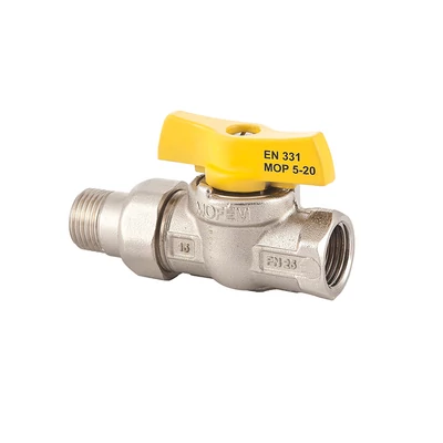 Kép 1/2 - Gáz gömbcsap KB toldattal, 1/2" (mofém flexum) (113-0066-10)