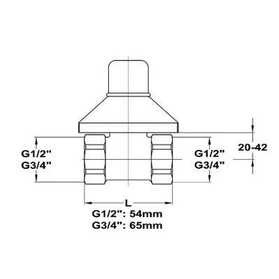 Kép 2/2 - Csempeszelep 3/4" kék, MOFÉM (164-0016-00)