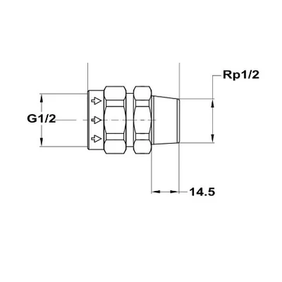 Kép 2/2 - Gáz gömbcsap, Hőhatásra záró szelep 1/2" KB (mofém flexum) (230-0079-07)