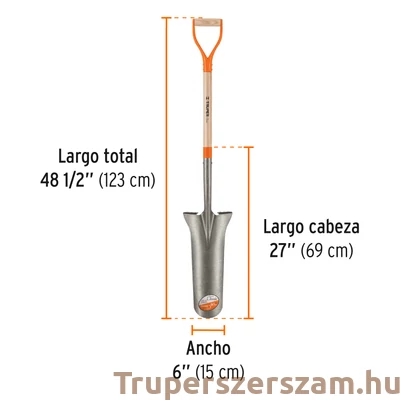 Kép 2/2 - Truper karólyukásó, Y nyéllel (PEP-16)