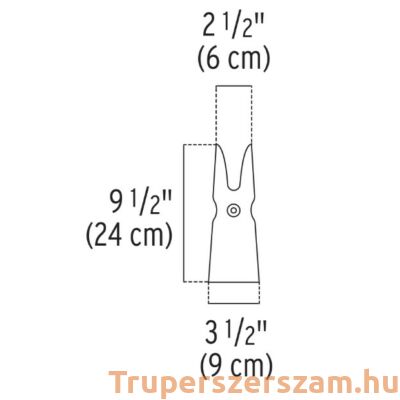 Kép 2/2 - Kapa, villás, 9cm széles lemez fej, teljes hossz: 137cm Truper