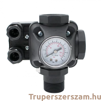 Kép 1/2 - Mechanikus nyomáskapcsoló manométerrel, csatlakozások 1" (BAR-PMW114)
