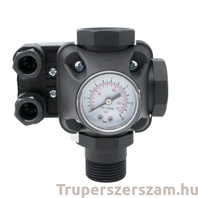 Kép 1/2 - Mechanikus nyomáskapcsoló manométerrel, csatlakozások 1" (BAR-PMW114)