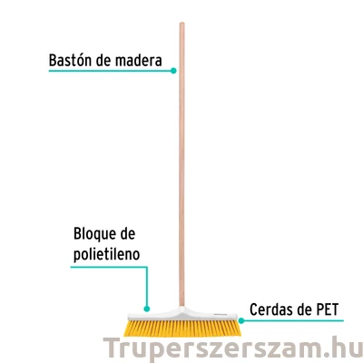 Kép 2/3 - Ipari kefe, seprű, partvis, puha sörtéjű, 56 cm x 6 cm x 8 cm (CEPI-60)