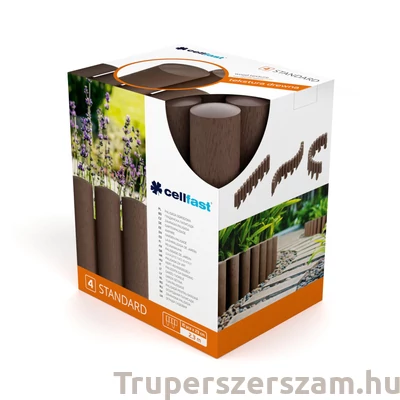 Kép 2/2 - Ágyásszegély fautánzatú barna 4 tagos 2,3 m STANDARD (34-041)